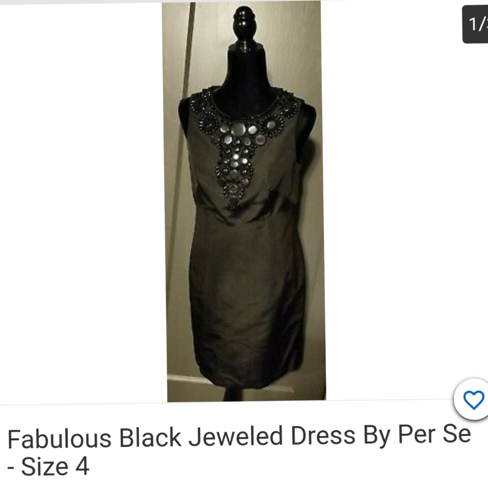 Per Se Jeweled Cocktail Dress
